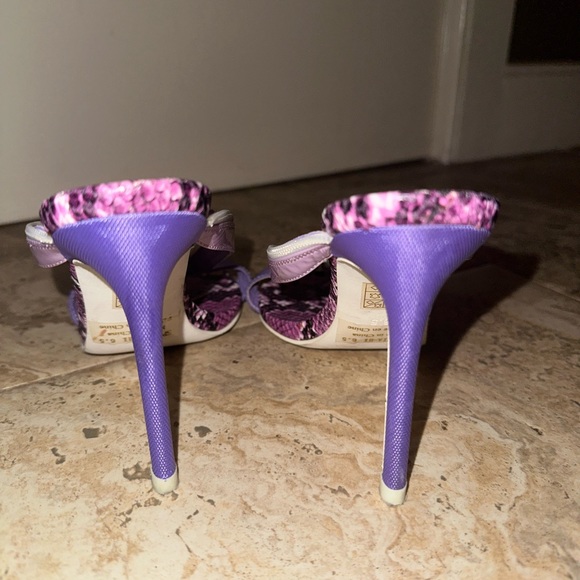 Jeffery Campbell Purple Snakeskin Heels - Picture 3 of 6